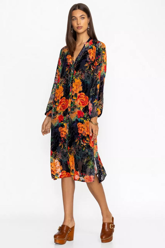 RENNA BURNOUT DRESS