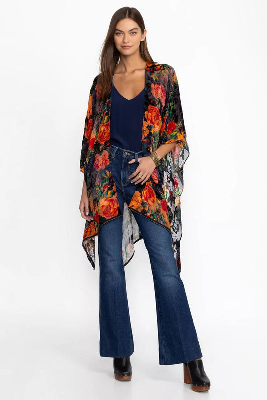 BURNOUT VELVET SHAWL