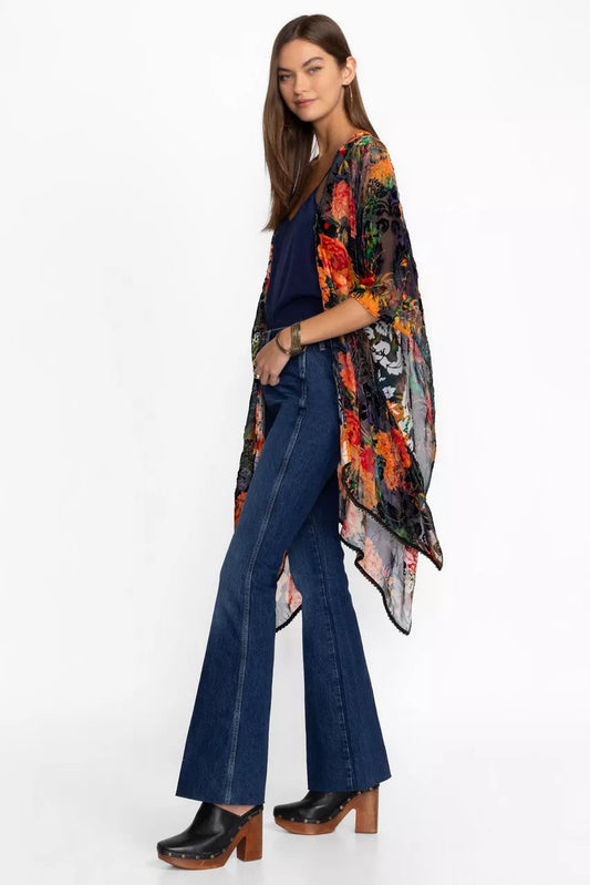 BURNOUT VELVET SHAWL
