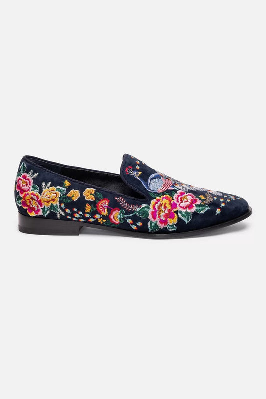 DARNAHTA EMBROIDERED SMOKING LOAFER