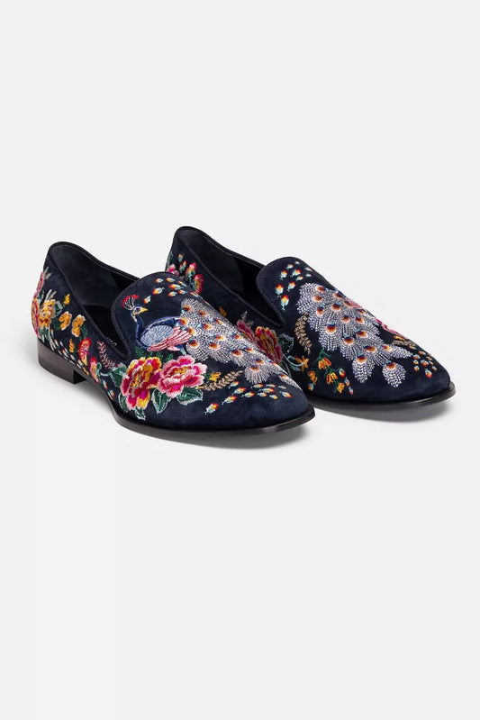 DARNAHTA EMBROIDERED SMOKING LOAFER